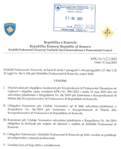 Shtyhet afati për shpalljen e konkursit për Kryeprokuror të Gjakovës