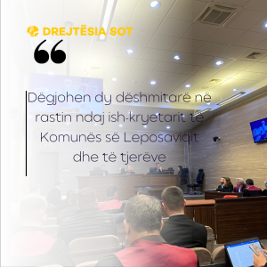 Dëgjohen dy dëshmitarë në rastin ndaj ish-kryetarit të Komunës së Leposaviqit dhe të tjerëve