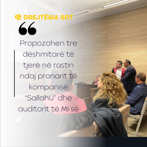 Propozohen tre dëshmitarë të tjerë në rastin ndaj pronarit të kompanisë “Sallahu” dhe auditorit të MI-së