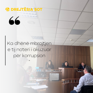 Ka dhënë mbrojtjen e tij noteri i akuzuar për korrupsion