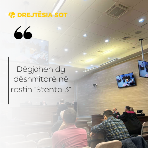 Dëgjohen dy dëshmitarë në rastin “Stenta 3”