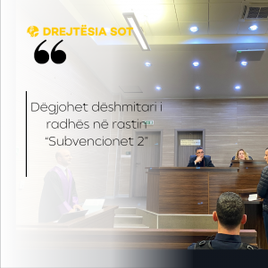 Dëgjohet dëshmitari i radhës në rastin “Subvencionet 2”