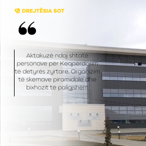 Aktakuzë ndaj shtatë personave për Keqpërdorim të detyrës zyrtare, Organizim të skemave piramidale dhe bixhozit të paligjshëm