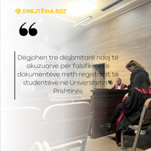 Dëgjohen tre dëshmitarë ndaj të akuzuarve për falsifikimin e dokumenteve rreth regjistrimit të studentëve në Universitetin e Prishtinës