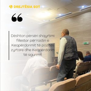 Dështon përsëri shqyrtimi fillestar për rastin e Keqpërdorimit të pozitës zyrtare dhe Keqpërdorim të sigurimit