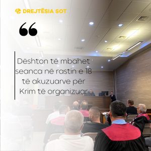 Dështon të mbahet seanca në rastin e 18 të akuzuarve për Krim të organizuar