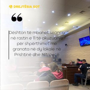 Dështon të mbahet seanca në rastin e 11 të akuzuarve për shpërthimet me granata në dy lokale në Prishtinë dhe Mitrovicë