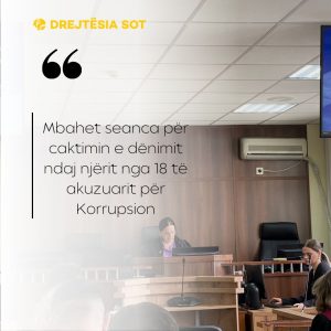 Mbahet seanca për caktimin e dënimit ndaj njërit nga 18 të akuzuarit për Korrupsion
