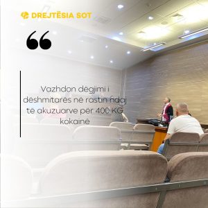 Vazhdon dëgjimi i dëshmitarës në rastin ndaj të akuzuarve për 400 KG kokainë