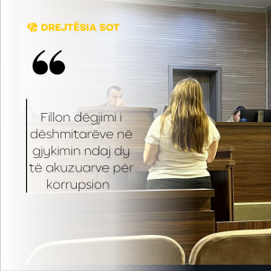 Fillon dëgjimi i dëshmitarëve në gjykimin ndaj dy të akuzuarve për korrupsion  