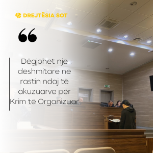 Dëgjohet një dëshmitare në rastin ndaj të akuzuarve për Krim të Organizuar