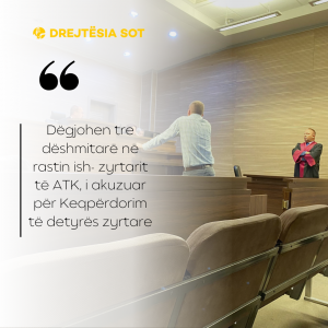 Dëgjohen tre dëshmitarë në rastin ish- zyrtarit të ATK, i akuzuar për Keqpërdorim të detyrës zyrtare