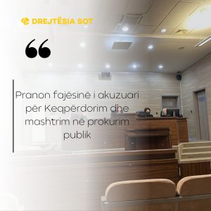 Pranon fajësinë i akuzuari për Keqpërdorim dhe mashtrim në prokurim publik