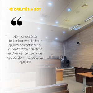 Në mungesë të dëshmitarëve dështon gjykimi në rastin e ish-inspektorit të ndërtimit në Drenas i akuzuar për keqpërdorim të detyrës zyrtare
