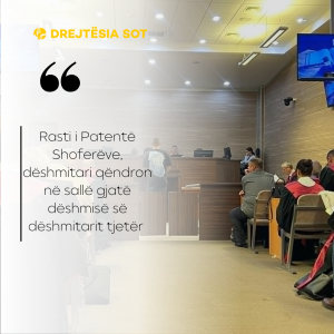 Rasti i Patentë Shoferëve, dëshmitari qëndron në sallë gjatë dëshmisë së dëshmitarit tjetër