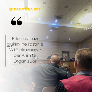 Fillon rishtazi gjykimi në rastin e 18 të akuzuarve për Krim të Organizuar