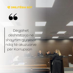Dëgjohet dëshmitarja në shqyrtim gjyqësor ndaj të akuzuarve për Korrupsion   