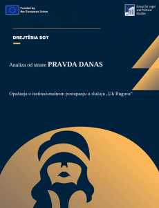 Opažanja o institucionalnom postupanju u slučaju „Uk Rugova“